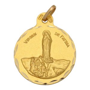 Medalla oro 18kl v. de fatima – 21mm