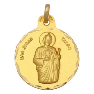 Medalla oro 18kl san judas tadeo – 21mm
