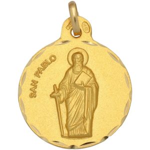 Medalla oro 18kl san pablo – 21mm