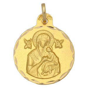 Medalla oro 18kl perpetuo socorro – 21mm