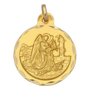 Medalla oro 18kl san gabriel- 21mm