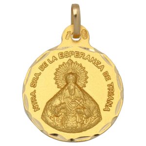 Medalla oro 18kl v. esperanza triana – 21mm