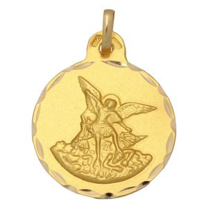 Medalla oro 18kl san miguel – 21mm
