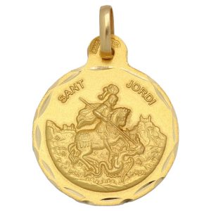 Medalla oro 18kl san jordi- 21mm