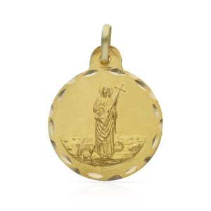 Medalla oro 18kl santa marta – 21mm
