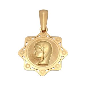 Medalla oro 18kl virgen niña – 16×18 mm