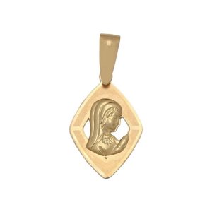 Medalla oro 18kl virgen niña – 10x16mm