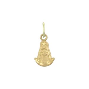 Medalla oro 18kl lenteja v. rocio- 6x10mm