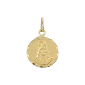 Medalla oro 18kl lenteja v. rocio – 10mm