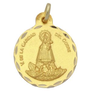 Medalla oro 18kl caridad del cobre – 21mm