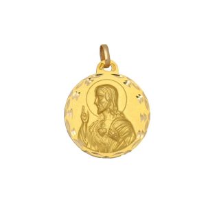 Medalla oro 18 kl sagrado corazon – 16mm