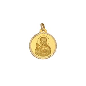 Medalla oro 18kl sagrado corazon – 14mm