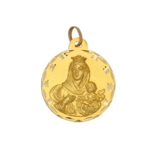 Medalla oro 18kl v. del carmen – 18mm
