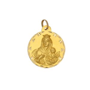 Medalla oro 18kl v. del carmen – 18mm