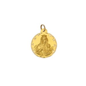 Medalla oro 18kl v. del carmen – 13mm