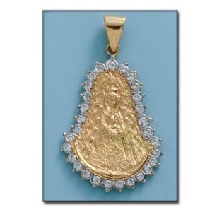 Medalla oro 18kl v. del rocio 31x45mm