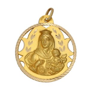Medalla oro 18kl v. del carmen – 24mm