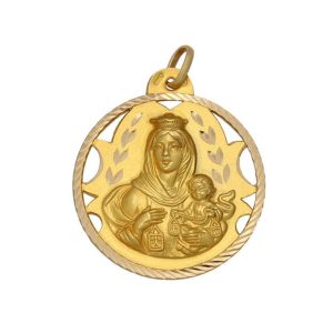 Medalla oro 18kl v. del carmen – 22mm