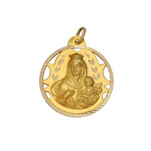 Medalla oro 18kl v. del carmen – 20mm