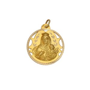 Medalla oro 18kl v. del carmen – 18mm
