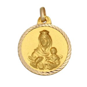 Medalla oro 18kl v. del carmen – 22mm