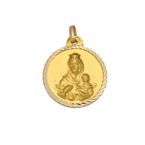 Medalla oro 18kl v. del carmen – 18mm