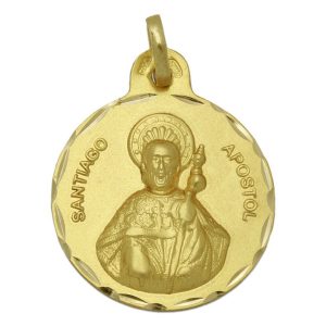 Medalla oro 18kl santiago apostol – 21mm