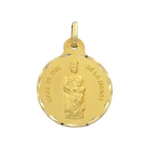 Medalla oro 18kl v. de la merce – 17mm