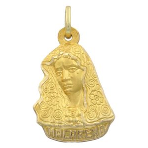 Medalla oro 18kl macarena – 15x23mm