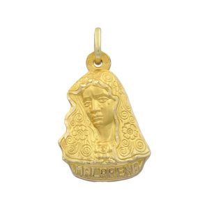 Medalla oro 18kl macarena – 12x18mm