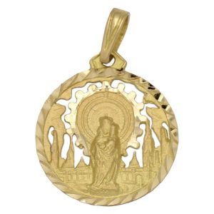 Medalla oro 18kl v. del pilar – 20mm