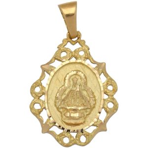Medalla oro 18kl v.de la cabeza-25x33mm