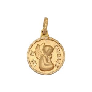 “medalla oro 18kl “”yo te cuidare”” – 13mm”