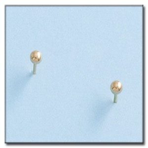 Pendientes oro 18kl bola 3mm