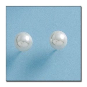 Pendientes oro 18kl perlas shell – 7mm