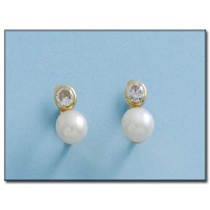 Pendientes oro 18kl perlas