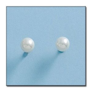 Pendientes oro 18kl perlas shell 5mm
