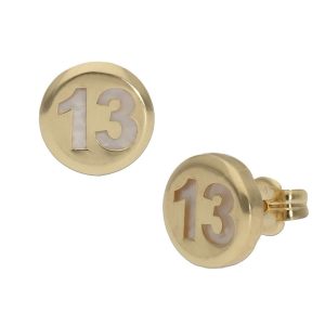 Pendientes oro 18kl nº13 nacar – 8mm