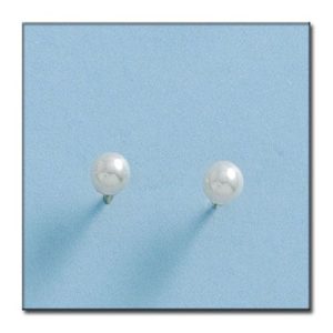 Pendientes oro 18kl perlas shell 4mm