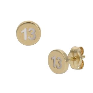 Pendientes oro 18kl nº 13 nacar – 6mm