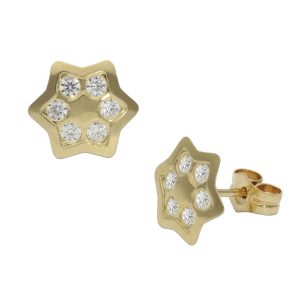 Pendientes oro 18kl circonitas