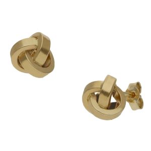 Pendientes oro 18kl nudo – 10mm