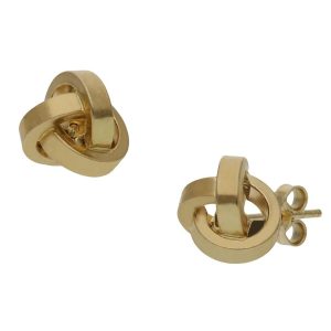 Pendientes oro 18kl nudo – 11mm