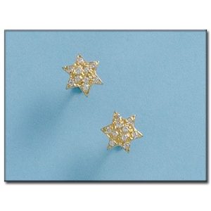 Pendientes oro 18kl estrellas