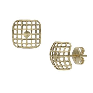 Pendientes oro 18kl cuadrados – 8mm