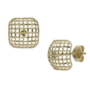 Pendientes oro 18kl cuadrados – 9mm