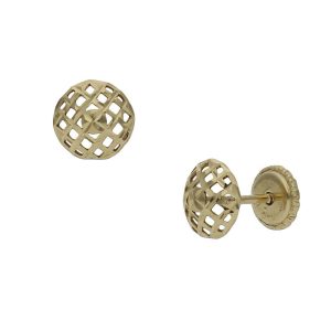 Pendientes oro 18kl redondos – 6mm
