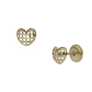 Pendientes oro 18kl corazon – 5mm