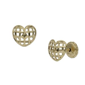 Pendientes oro 18kl corazon – 7mm