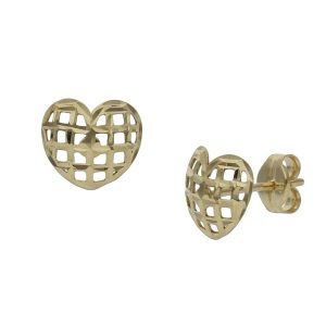 Pendientes oro 18kl corazon – 8mm